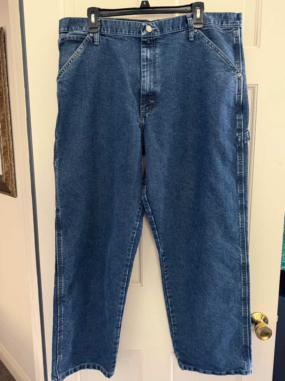 Wrangler Relaxed Fit Dark Blue Denim Jeans